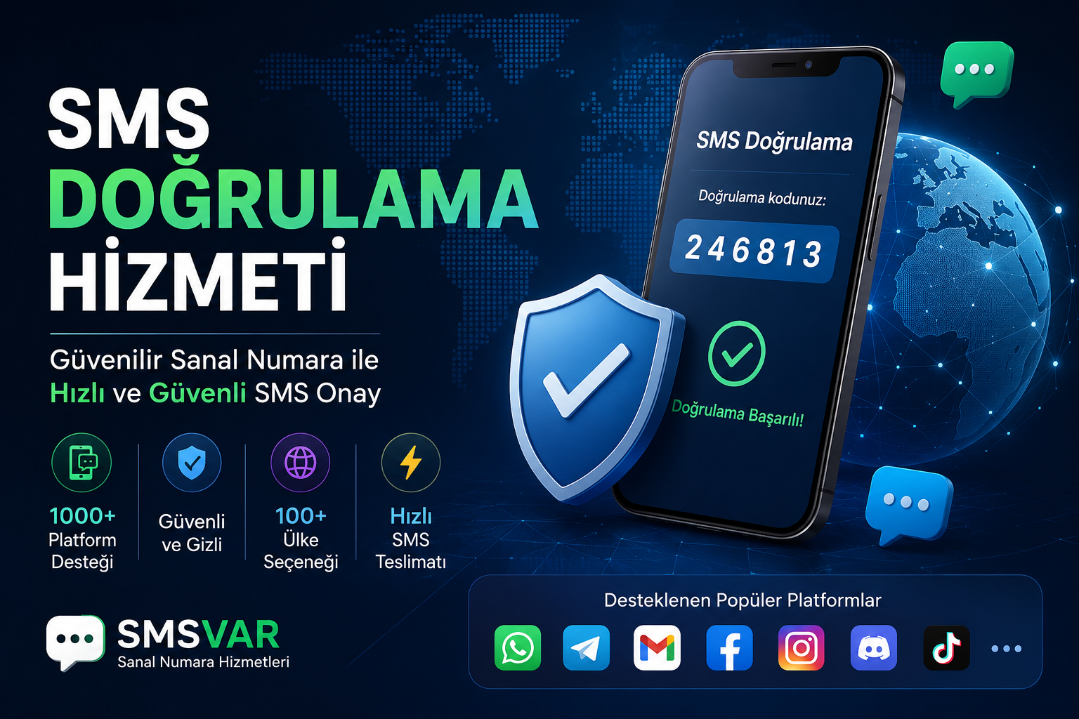 SMS Doğrulama Hizmeti | Güvenilir Sanal Numara