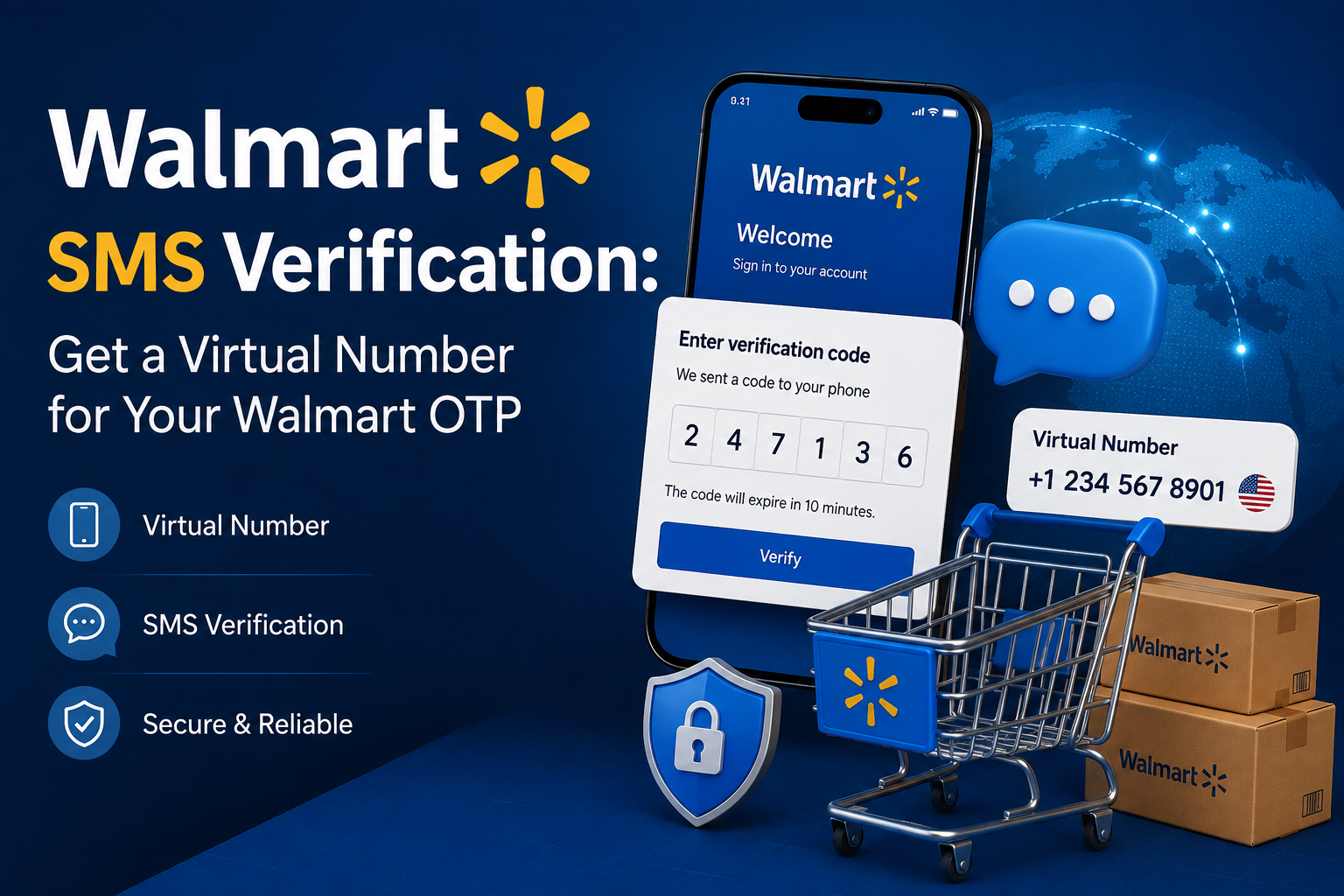 Walmart SMS Verification: Get a Virtual Number for Your Walmart OTP